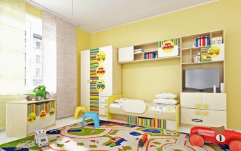 Детская комната Клаксон (Бежевый/корпус Клен) в Подтёсово - podtyosovo.mebel54.com | фото