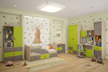 Детская комната Пуговка в Подтёсово - podtyosovo.mebel54.com | фото