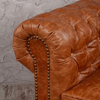 Кресло кожаное Лофт Честер (кожа буйвола) в Подтёсово - podtyosovo.mebel54.com | фото