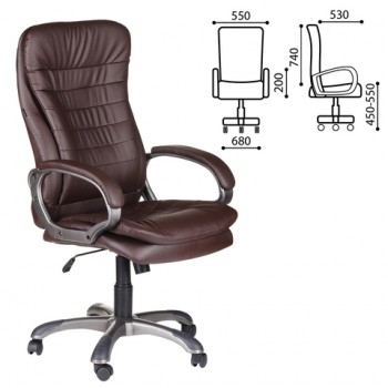 Кресло офисное BRABIX Omega EX-589 (коричневое) в Подтёсово - podtyosovo.mebel54.com | фото