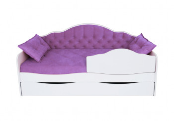 Кровать 170 серии Иллюзия Лайт 1 ящик 32 Фиолетовый (подушки) в Подтёсово - podtyosovo.mebel54.com | фото