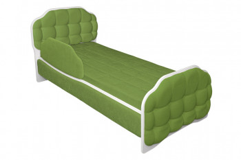 Кровать 190 Атлет Lux 76 Зелёный (мягкий бортик) в Подтёсово - podtyosovo.mebel54.com | фото