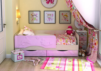 Кровать Алиса КР-812 1,6 Белфорд/Розовый металлик в Подтёсово - podtyosovo.mebel54.com | фото