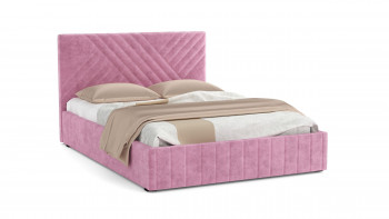 Кровать Гамма ш. 1400 (без основания для хранения) (велюр тенерифе розовый) в Подтёсово - podtyosovo.mebel54.com | фото