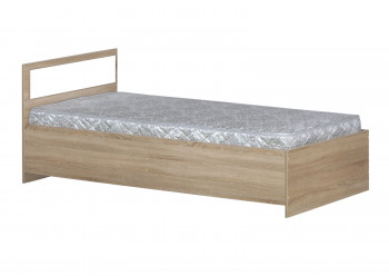 Кровать одинарная 900-2 без матраса (прямые спинки) Дуб Сонома в Подтёсово - podtyosovo.mebel54.com | фото