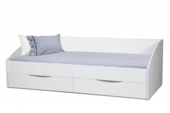 Кровать одинарная "Фея - 3" (симметричная) New/(белый / белый / ДВПО: белый) в Подтёсово - podtyosovo.mebel54.com | фото