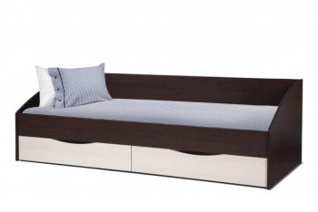 Кровать одинарная "Фея - 3" (симметричная) New (венге / вудлайн кремовый / ДВПО: белый) в Подтёсово - podtyosovo.mebel54.com | фото