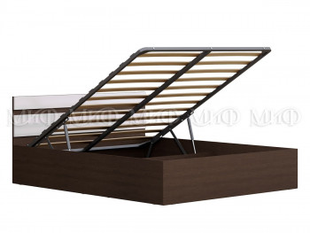 Кровать с подъемным механизмом Нэнси 1,6м (Венге/Белый глянец) в Подтёсово - podtyosovo.mebel54.com | фото