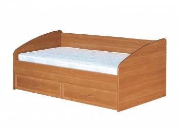Кровать с ящиками с задней спинкой 900-1 без матраса Вишня Оксфорд в Подтёсово - podtyosovo.mebel54.com | фото