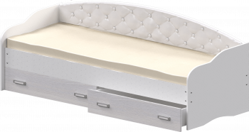Кровать Софа-7 с мягкой спинкой (800х1900) Белый в Подтёсово - podtyosovo.mebel54.com | фото