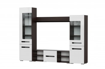 Мебель для гостиной МГС 6 (Исполнение 1/Венге/Белый глянец) в Подтёсово - podtyosovo.mebel54.com | фото