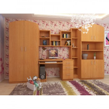 Детская Мишутка Комплект мебели (Вишня оксфорд) в Подтёсово - podtyosovo.mebel54.com | фото