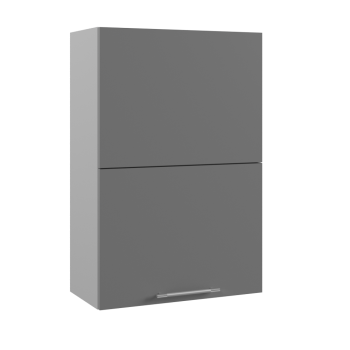 Ройс ВПГПМ 600 Шкаф верхний высокий Blum Aventos HF (Графит софт/корпус Серый) в Подтёсово - podtyosovo.mebel54.com | фото