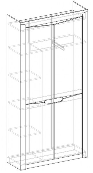Шкаф 2-х створчатый комбинированный Хилтон (Дуб юкон/Гранж) в Подтёсово - podtyosovo.mebel54.com | фото
