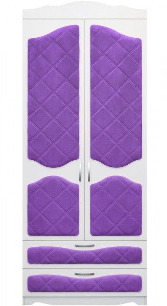 Шкаф 2-х створчатый с ящиками серии Иллюзия 32 Фиолетовый в Подтёсово - podtyosovo.mebel54.com | фото